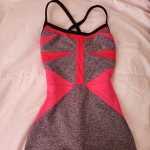 Jo + Jax women's XSA pink/grey unitard